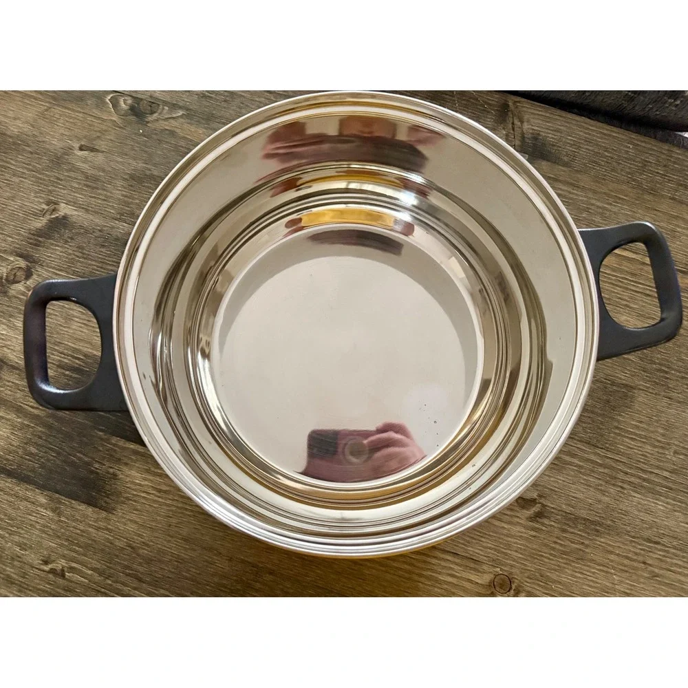Stainless Steel 18/10 Stockpot 9.5in Excellent Silver Dual Handle Pot